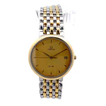 Reloj Omega De Ville Código 396.2432 para Hombre – Cuarzo en Acero y Oro 750 con Cristal Zafiro