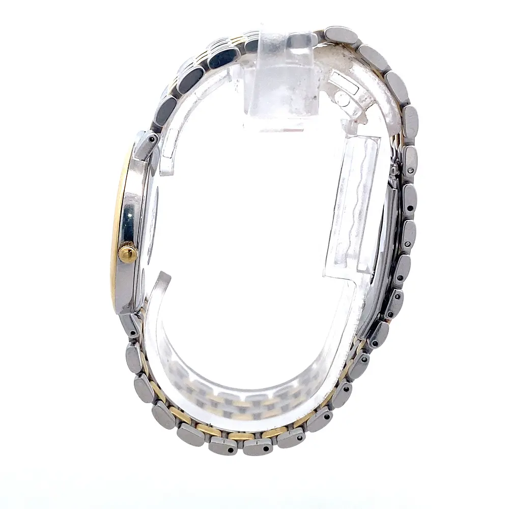 Reloj Omega De Ville Código 396.2432 para Hombre – Cuarzo en Acero y Oro 750 con Cristal Zafiro
