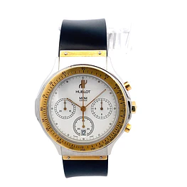 Reloj Hublot MDM Geneve Depose Código 1621.2 para Hombre – Cuarzo en Acero con Bisel de Oro y Cristal Zafiro