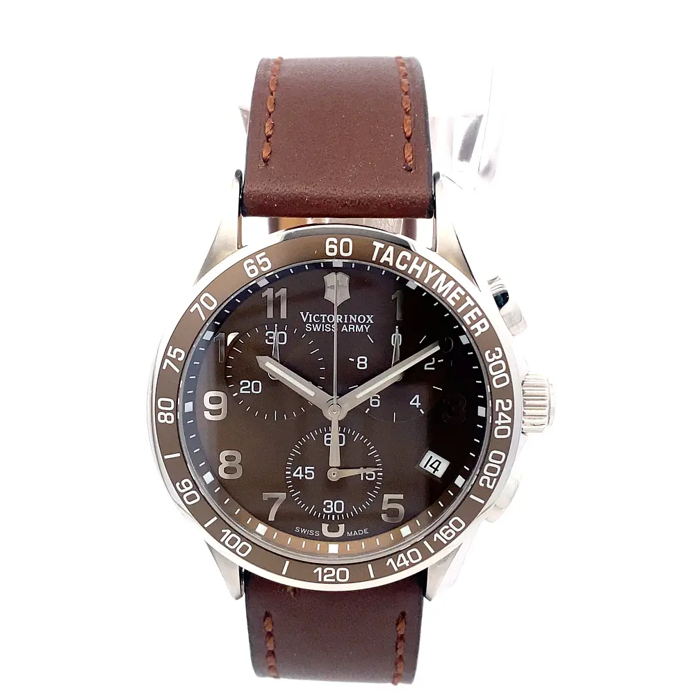 Reloj Victorinox Swiss Army Chrono Classic Código 241151 para Hombre – Cuarzo con Correa de Cuero y Cristal Zafiro