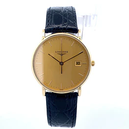 Reloj Longines Presence Código L4.743.6 para Hombre – Cuarzo en Oro 750 con Cristal Zafiro