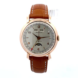 Reloj Mulco Triple Calendario Código 4200 para Hombre – Mecánico en Oro 750 con Cristal Plexiglas