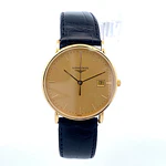 Reloj Longines Presence Código L4.743.6 para Hombre – Cuarzo en Oro 750 con Pulso de Oro y Cristal Zafiro
