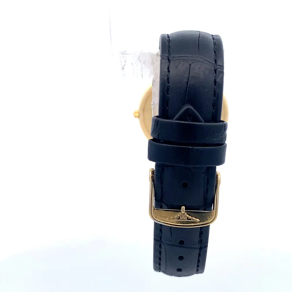 Reloj Longines Presence Código L4.743.6 para Hombre – Cuarzo en Oro 750 con Correa de Cuero Original y Cristal Zafiro
