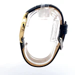 Reloj Longines Presence para Hombre – Cuarzo en Oro 750 con Correa de Cuero y Cristal Zafiro