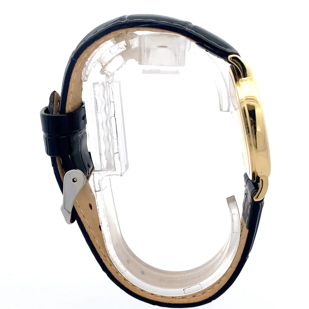 Reloj Longines Presence para Hombre – Cuarzo en Oro 750 con Correa de Cuero y Cristal Zafiro
