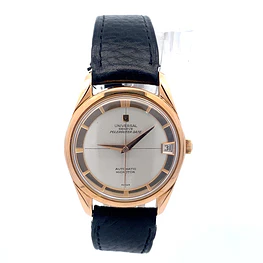 Reloj Universal Genève Polerouter Date Código 104503-2 para Hombre – Automático en Oro 750 con Cristal Plexiglas
