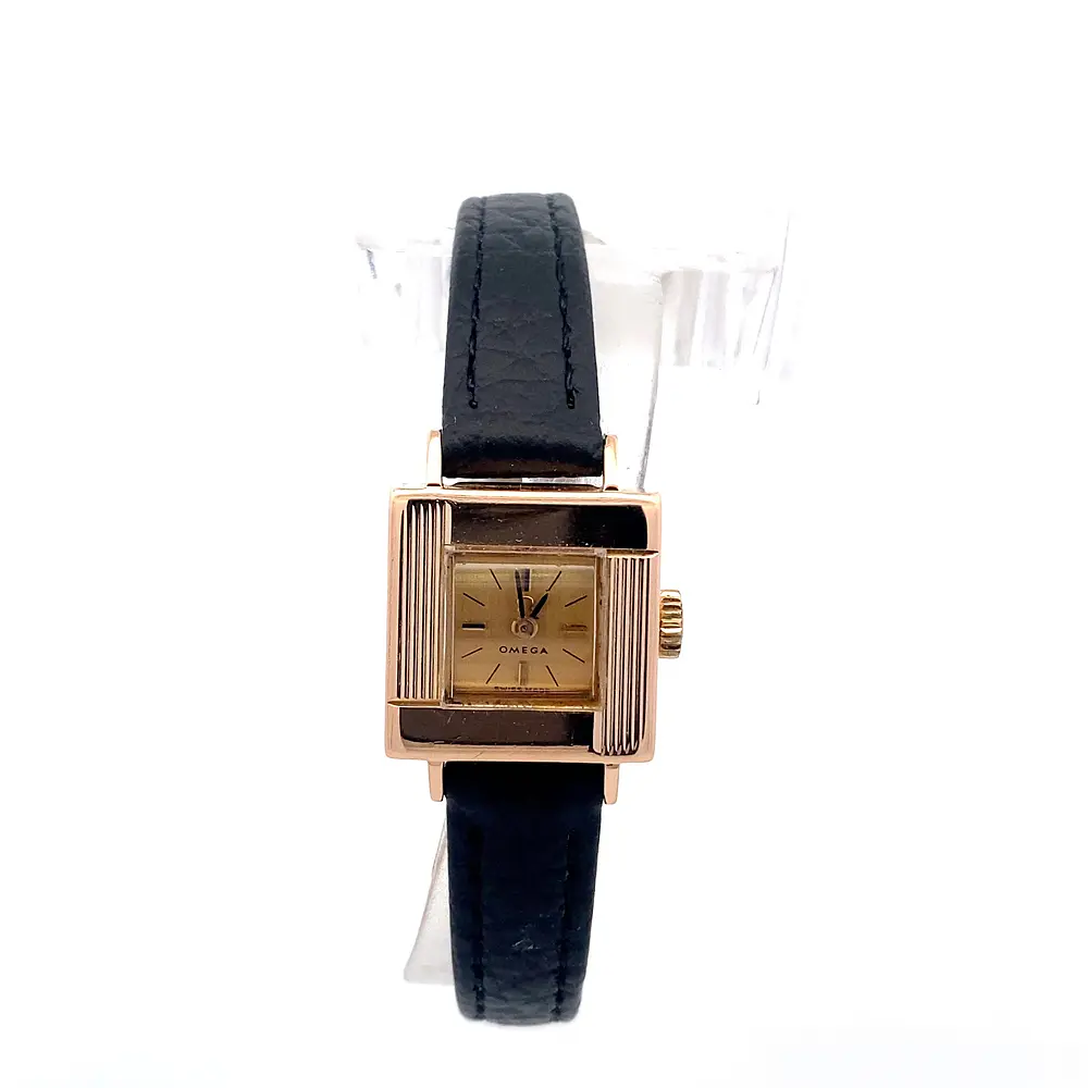 Reloj Omega Vintage Modelo 61 para Mujer – Mecánico en Oro 750 con Cristal Plexiglas