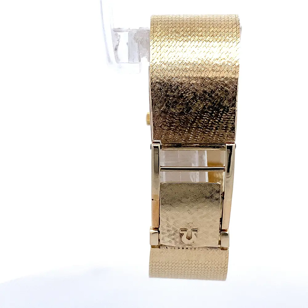 Reloj Omega Vintage Unisex – Mecánico en Oro 14K con Pulso de Oro y Bisel con Diamantes