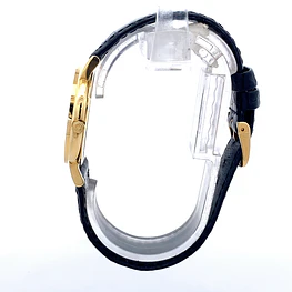 Reloj Longines Presence Código L7.888.6 para Hombre – Cuarzo en Oro 750 con Correa de Cuero Original y Cristal Zafiro