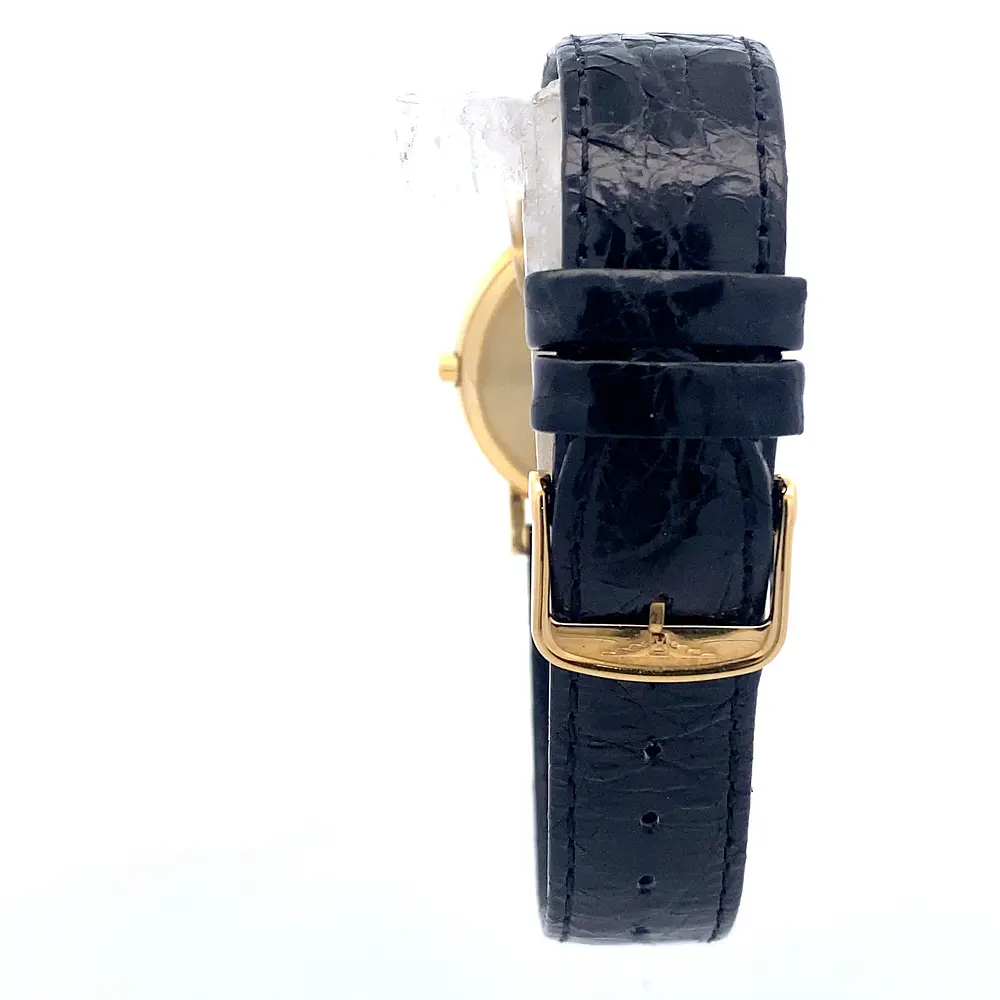 Reloj Longines Presence Código L7.888.6 para Hombre – Cuarzo en Oro 750 con Correa de Cuero Original y Cristal Zafiro