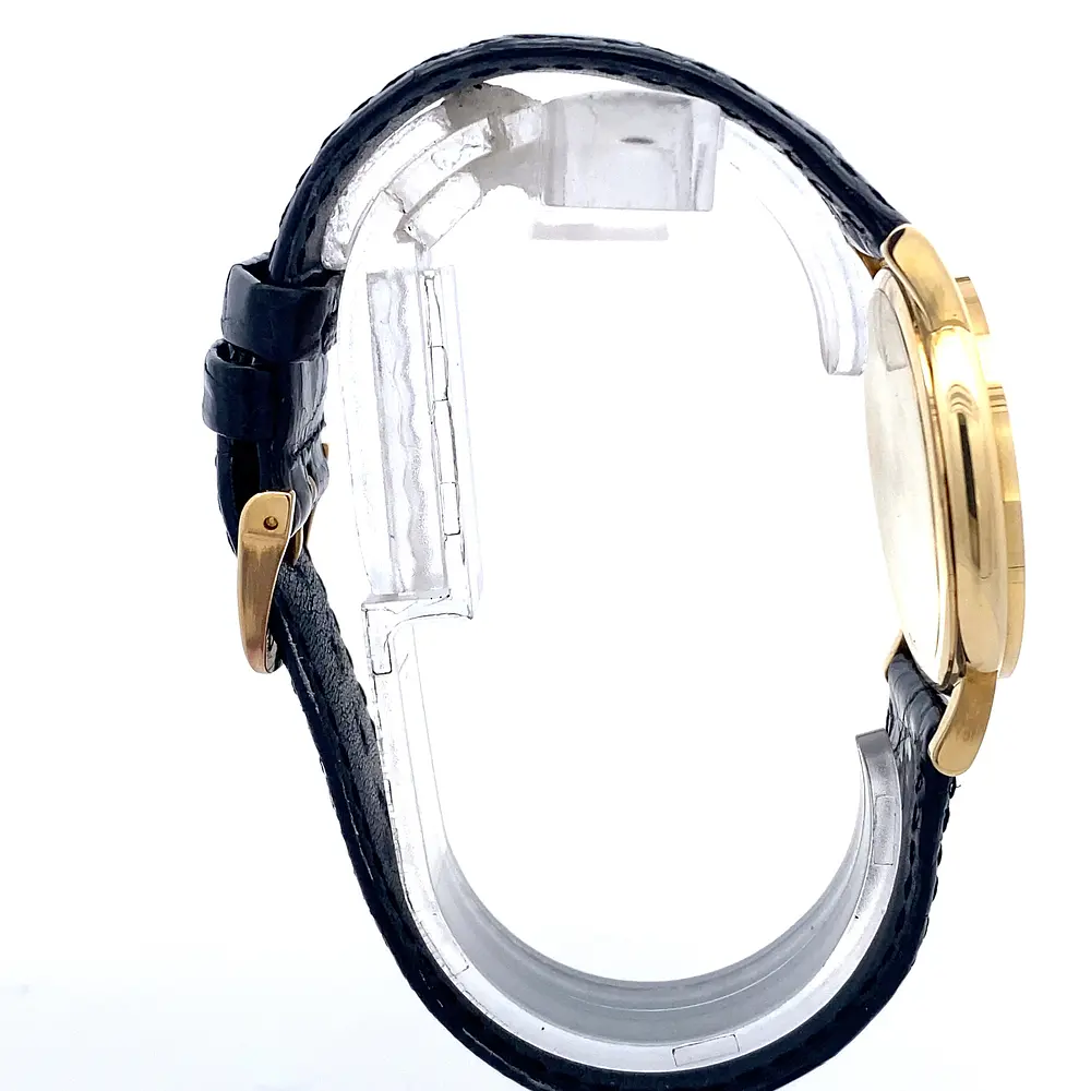 Reloj Longines Presence Código L7.888.6 para Hombre – Cuarzo en Oro 750 con Correa de Cuero Original y Cristal Zafiro