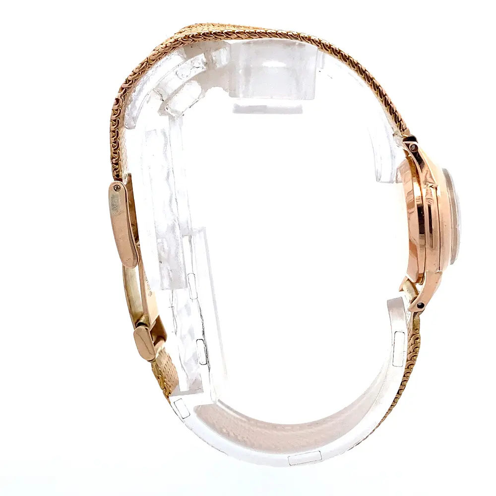 Reloj Longines Vintage para Mujer – Mecánico en Oro 750 con Pulso de Oro y Cristal Plexiglas