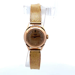 Reloj Longines Vintage para Mujer – Mecánico en Oro 750 con Pulso de Oro y Cristal Plexiglas