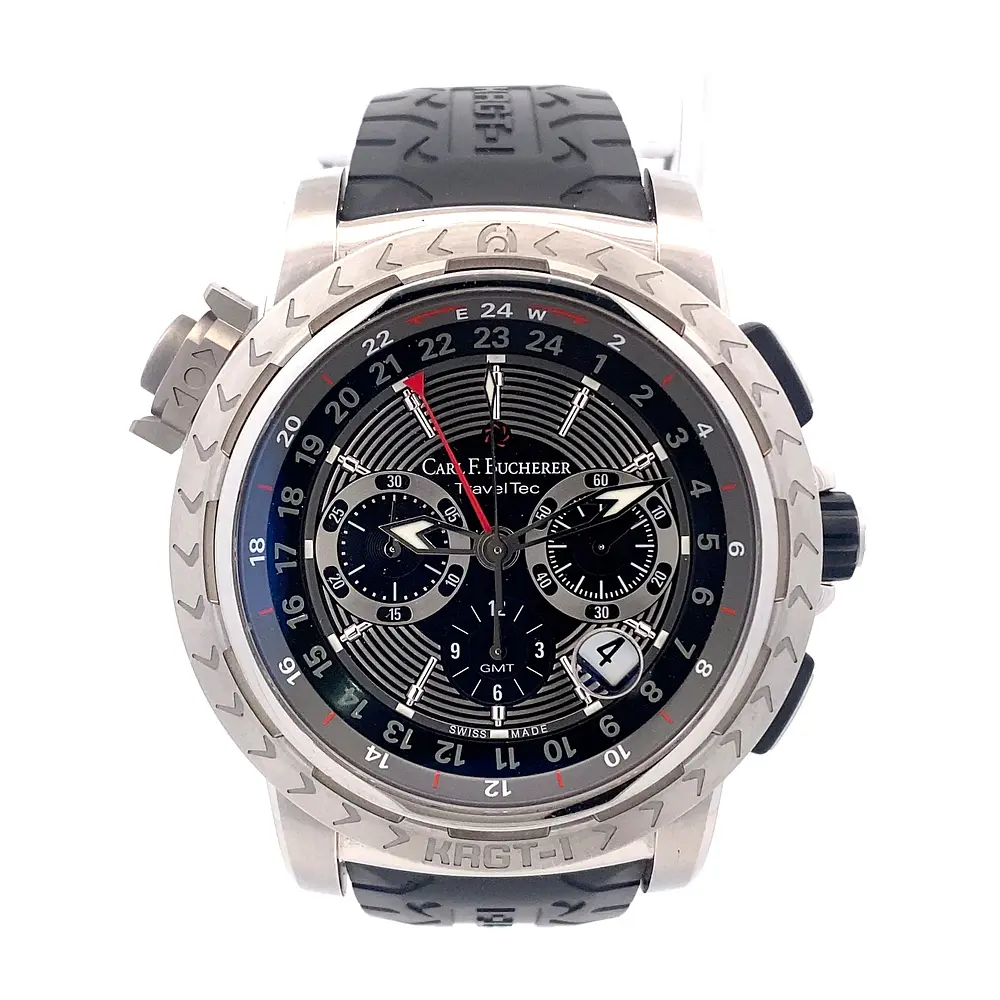 Carl F. Bucherer Travel Tec GMT 46 mm – Esfera Negra (Ref. 10620.08A)