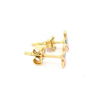 Aros de Oro 18K Figura Mickey Pintada 