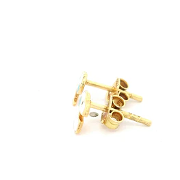 Aros de Oro 18K Figura Perro Pintada