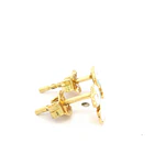 Aros de Oro 18K Figura Perro Pintada