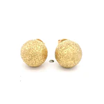 Aros de Oro 18K Esfera Mateada