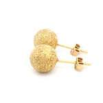Aros de Oro 18K Esfera Mateada