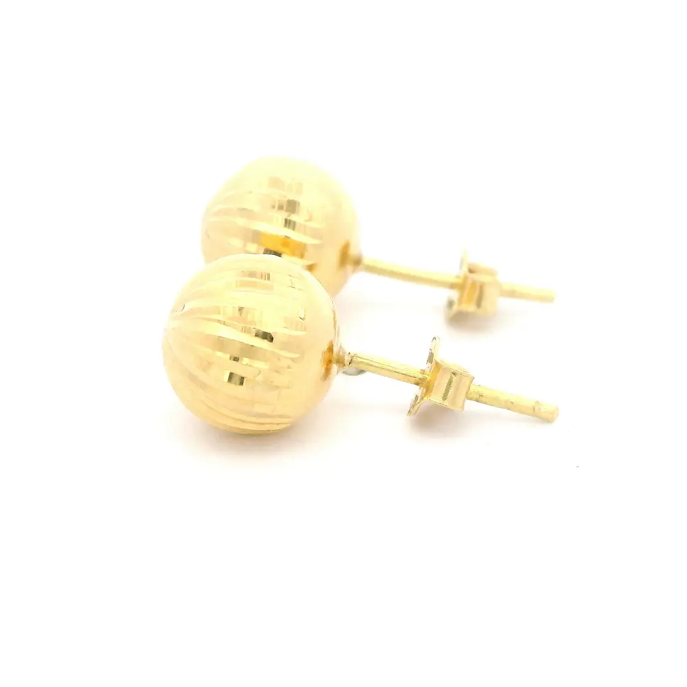 Aros de Oro 18K Esfera Diamantada