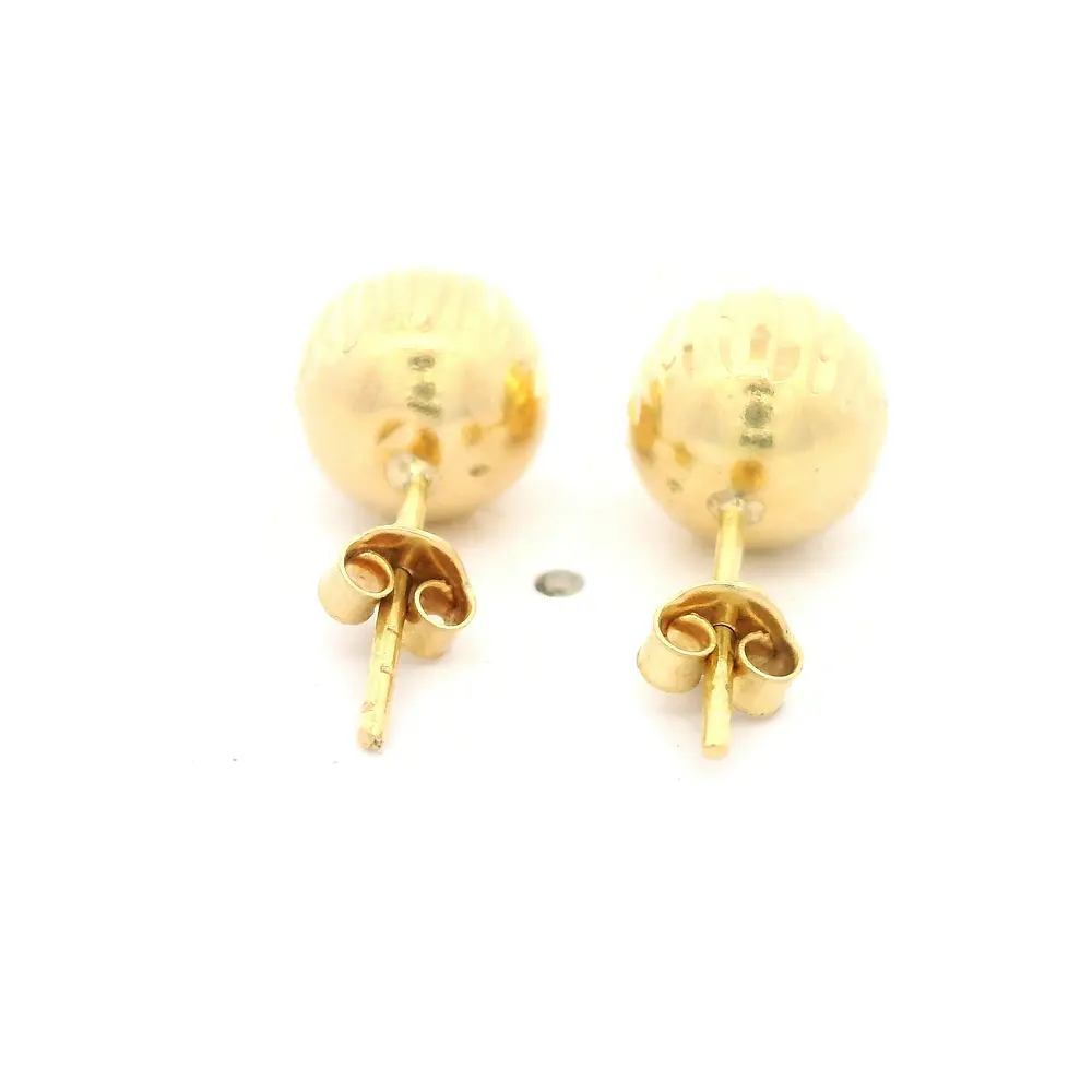 Aros de Oro 18K Esfera Diamantada