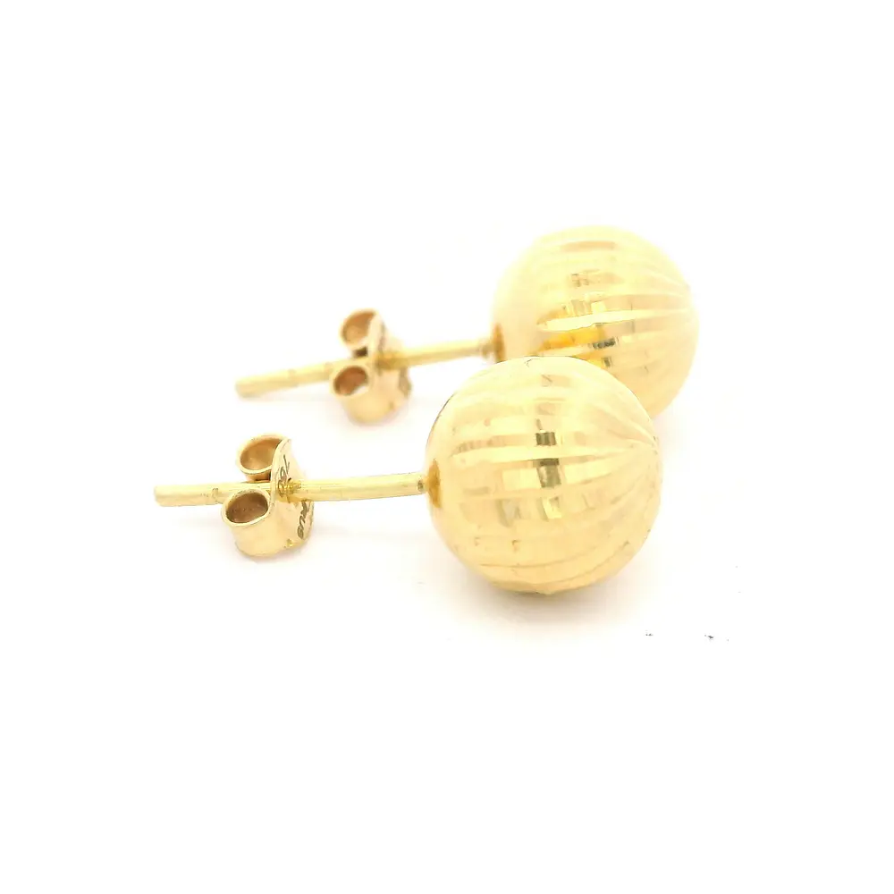 Aros de Oro 18K Esfera Diamantada