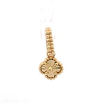 Colgante Flor Trébol Diamantada de Oro Amarillo 18K