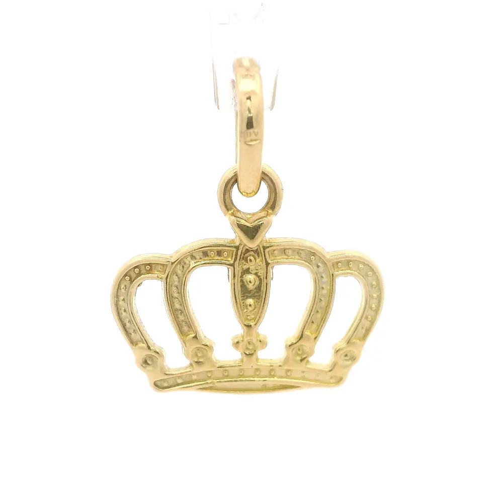 Colgante Corona de Oro Amarillo 18K