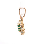 Colgante Lady Di de Oro Amarillo 18K con Piedra Verde