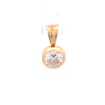 Colgante Punto de Luz de Oro Amarillo 18K con Piedra Incolora