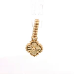 Colgante Flor Trébol Diamantada de Oro Amarillo 18K