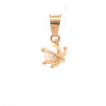 Colgante Pistilos con Perla de Oro Amarillo 18K