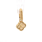 Colgante Flor Trébol Diamantada de Oro Amarillo 18K