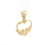 Colgante Corazones de Oro Amarillo 18K