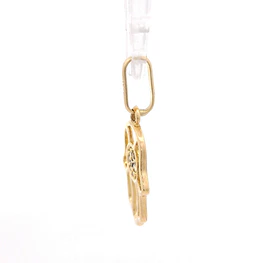 Colgante Mano de Fátima Calada de Oro Amarillo 18K