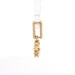 Colgante Flor Trébol Diamantada de Oro Amarillo 18K