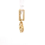 Colgante Flor Trébol Diamantada de Oro Amarillo 18K