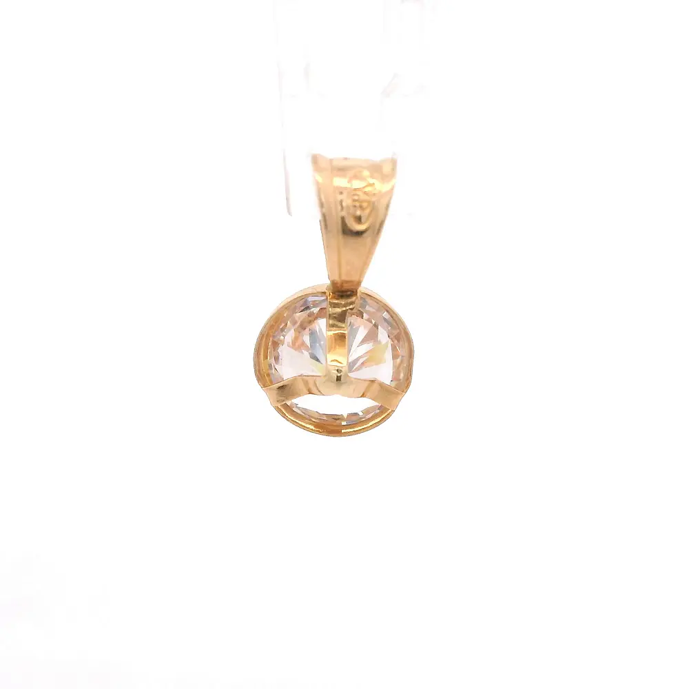 Colgante Punto de Luz de Oro Amarillo 18K con Piedra Incolora