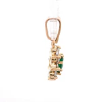 Colgante Lady Di de Oro Amarillo 18K con Piedra Verde