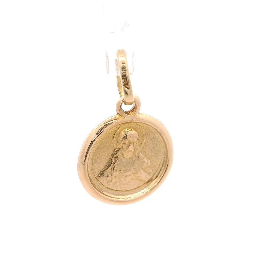 Colgante Medalla Religiosa de Oro Amarillo 18K