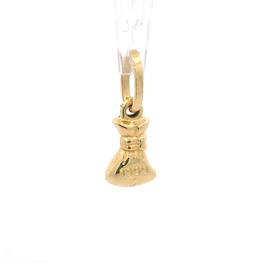 Colgante Bolsa con Signo de Dólar de Oro Amarillo 18K