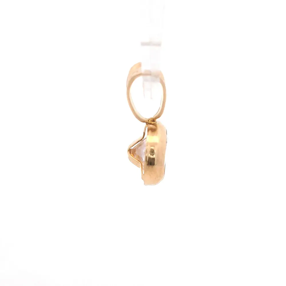 Colgante Punto de Luz de Oro Amarillo 18K con Piedra Incolora