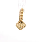 Colgante Flor Trébol Diamantada de Oro Amarillo 18K