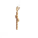 Colgante Cruz de Flores de Oro Amarillo 18K