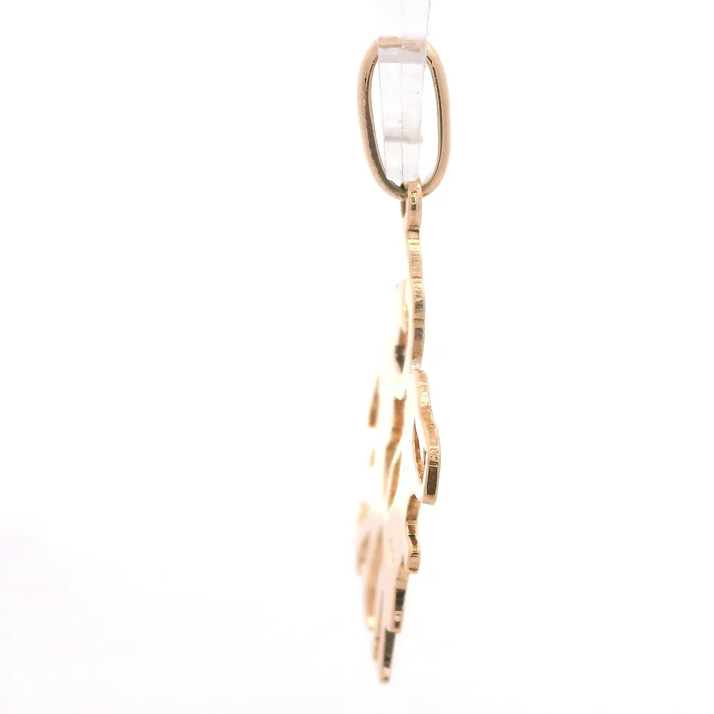 Colgante Pareja de Huasos Bailando de Oro Amarillo 18K