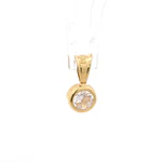 Colgante Punto de Luz de Oro Amarillo 18K con Piedra Incolora