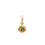Colgante Punto de Luz de Oro Amarillo 18K con Piedra Verde