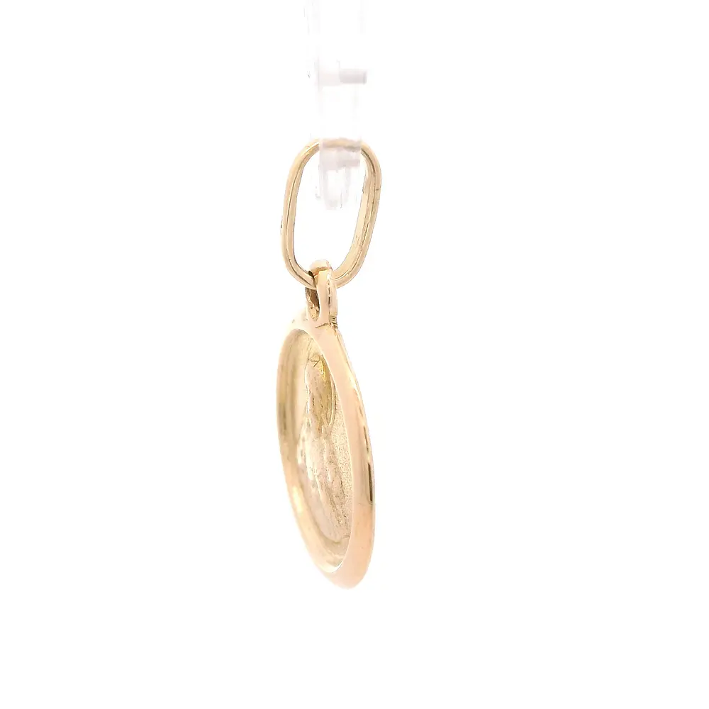 Colgante Medalla Religiosa de Oro Amarillo 18K