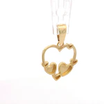 Colgante Corazones de Oro Amarillo 18K